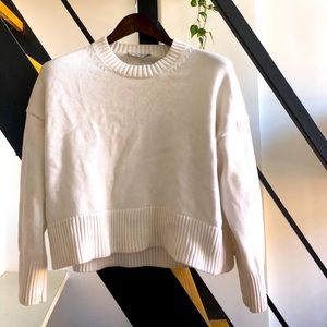 Everlane soft cotton square crew neck sweater (S)